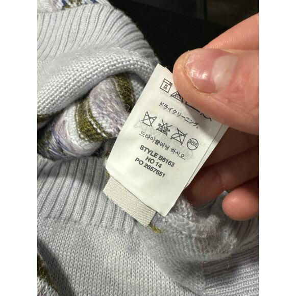 J Crew Abstract Fair Isle Knit Sweater Wool Mohair Blend Crewneck Size Large - Picture 7 of 11